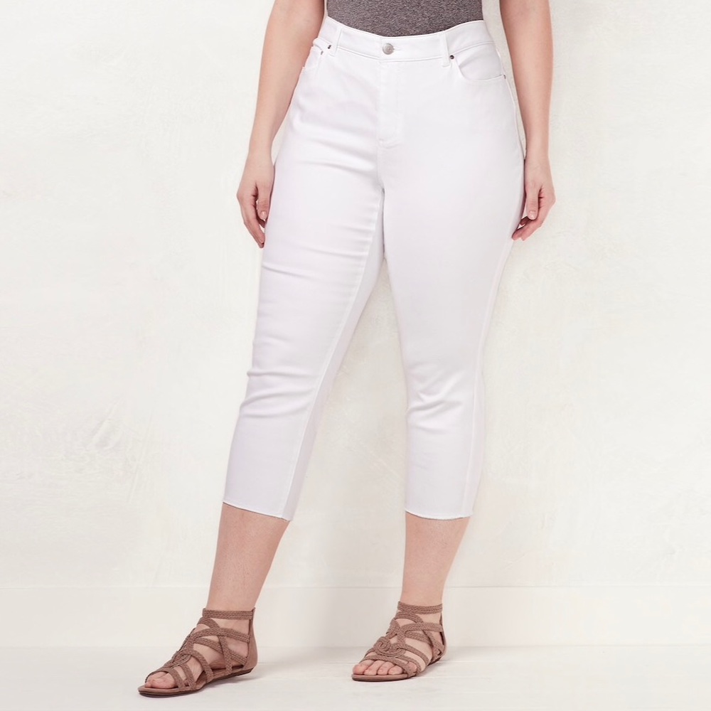 LC Lauren Conrad Plus Size Capri Skinny Jeans 18 W